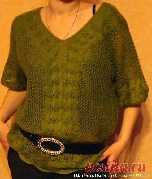 Листопад на женских плечах. Вяжем пуловер с листьями | Вязаный Смак | Дзен