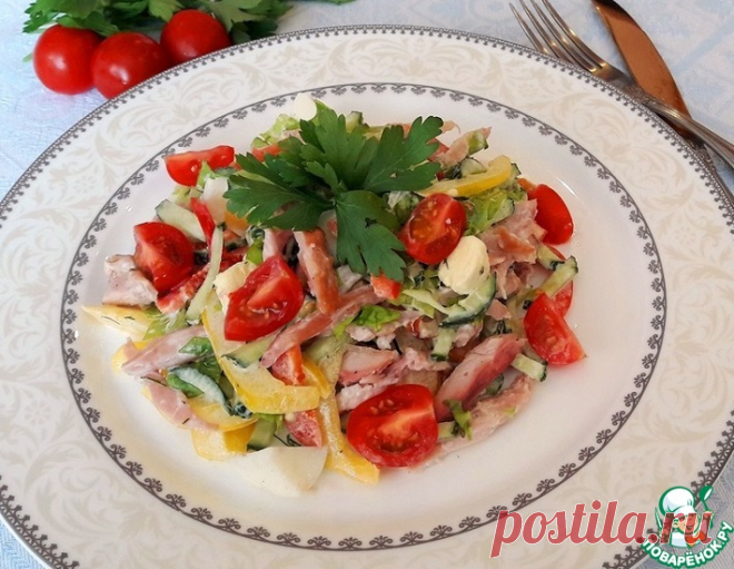 Салат с копченой курицей – кулинарный рецепт