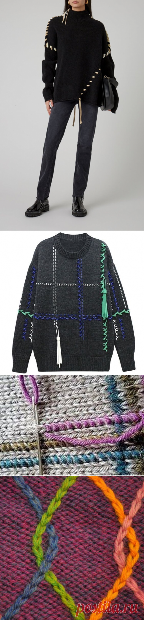 Идея вышивки на вязаных изделиях! Кардиган от Victoria Beckham. | Вязание с Irina Bronya | Яндекс Дзен