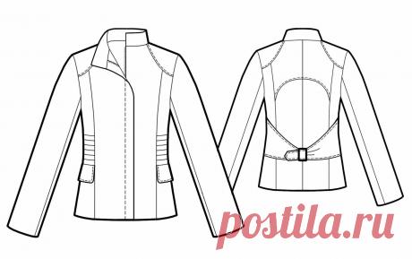 ЖАКЕТ С ОТСТРОЧКАМИ И ХЛЯСТИКАМИ НА ТАЛИИ