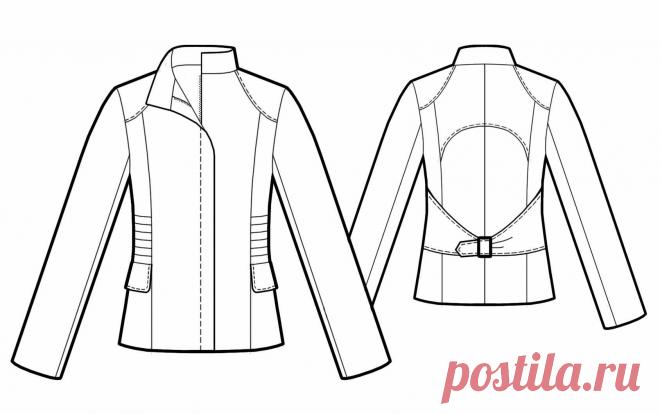 ЖАКЕТ С ОТСТРОЧКАМИ И ХЛЯСТИКАМИ НА ТАЛИИ