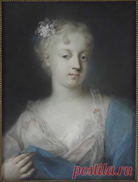 Розальба Каррьера \ Rosalba Carriera (Italian, 1675-1757). Женское очарование в стиле рококо.