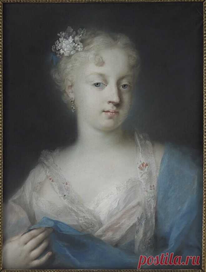 Розальба Каррьера \ Rosalba Carriera (Italian, 1675-1757). Женское очарование в стиле рококо.