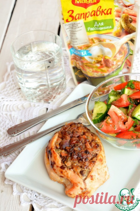 Куриные лодочки с начинкой из печени