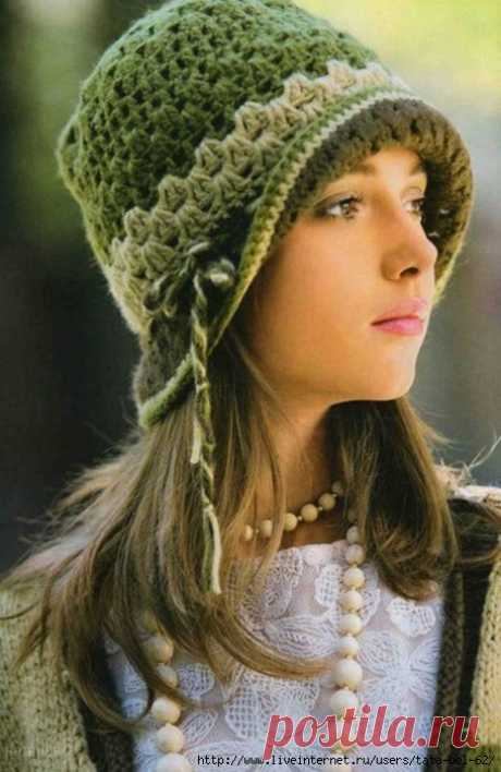 Шляпка крючком