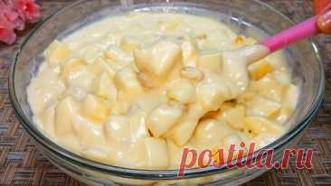 Яблочный пирог, который тает во рту! За 5 минут +выпечка! Быстро, просто и очень вкусно! Получится у всех. | Мой Дастархан Вкусно и Быстро | Дзен