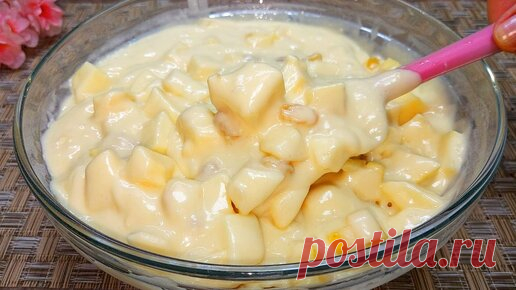 Яблочный пирог, который тает во рту! За 5 минут +выпечка! Быстро, просто и очень вкусно! Получится у всех. | Мой Дастархан Вкусно и Быстро | Дзен