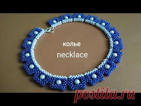 Колье из бисера. Квадратный жгут