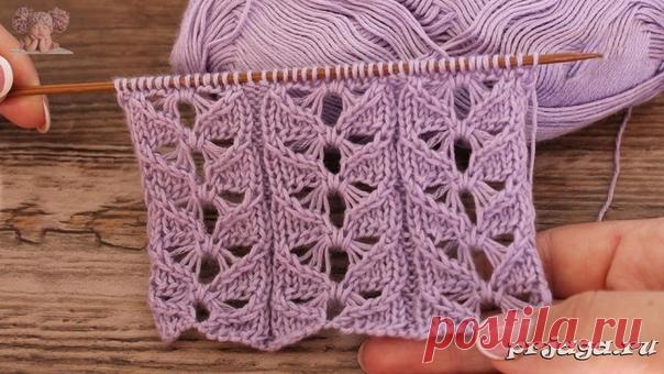 Узор спицами «Полет бабочки»
как вязать: http://prjaga.ru/uzory-vyazaniya/spicami/uzor-spicami..