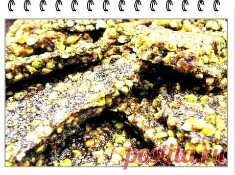 Козинаки из сухофруктов и зеленой гречки
