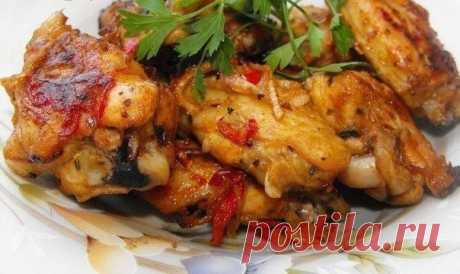 Чесночные куриные крылышки