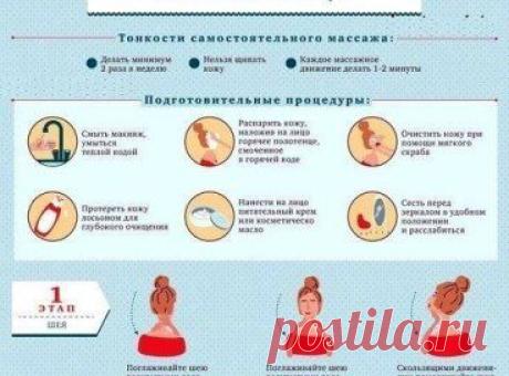 Массаж для красоты и молодости! Забирайте себе на стену, чтобы не потерять!