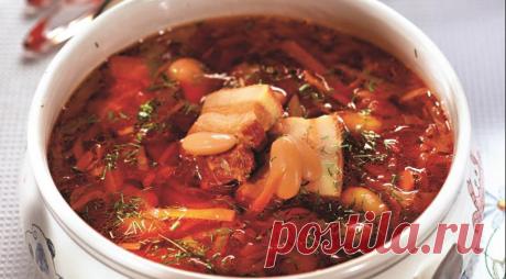 Борщ с белой фасолью. Пошаговый рецепт с фото на Gastronom.ru