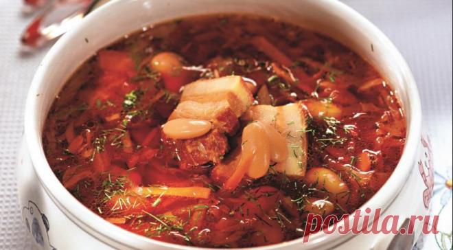 Борщ с белой фасолью. Пошаговый рецепт с фото на Gastronom.ru