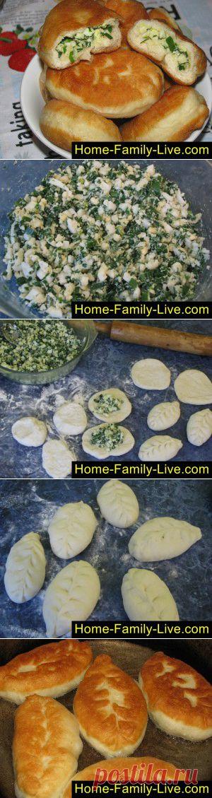 Пирожки с луком и яйцом - пошаговый фоторецепт - жаренные пирожки с лу