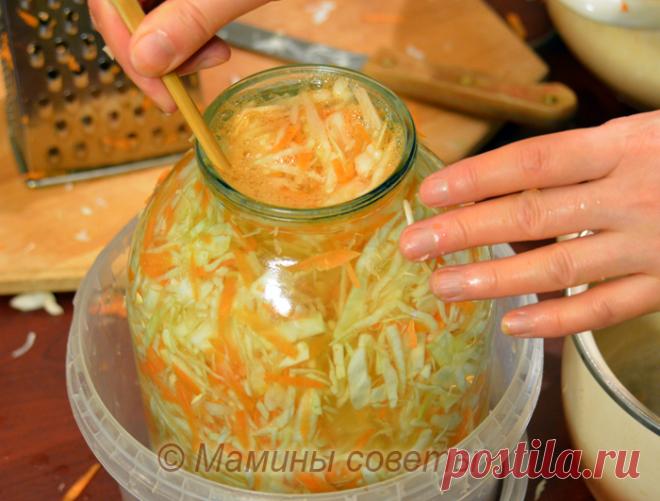 Вкусная, хрустящая квашеная капуста в любое время года