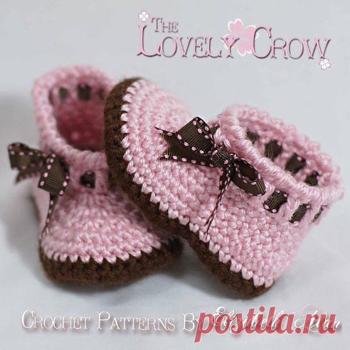 Пинетки крючком. Больше здесь http://labhousehold.com/ru/crochet-booties-5.html