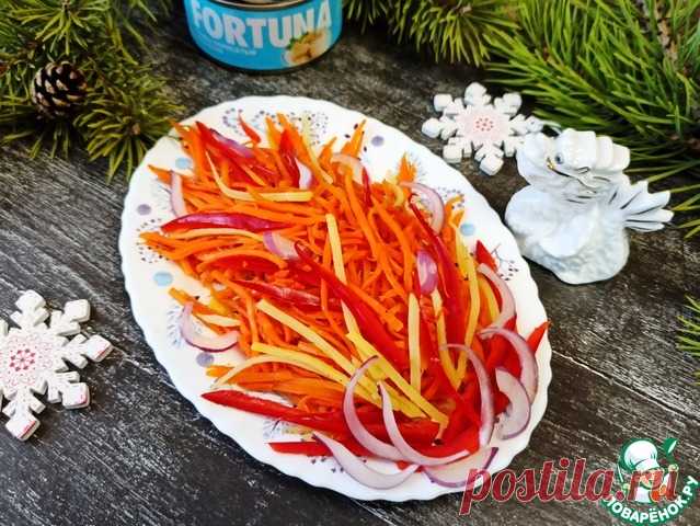 Салат "Дыхание дракона". Восточная кухня известна острыми закусками. Давайте порадуем дракона и приготовим салат из острых моркови и картошки, для сытности добавим тунца FORTUNA, а для свежести огурчик. Любители закусок "с огоньком" оценят! С Наступающим!