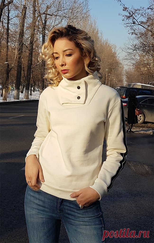 Выкройка женской и детской толстовки с фигурным воротником WH251017 | Шкатулка