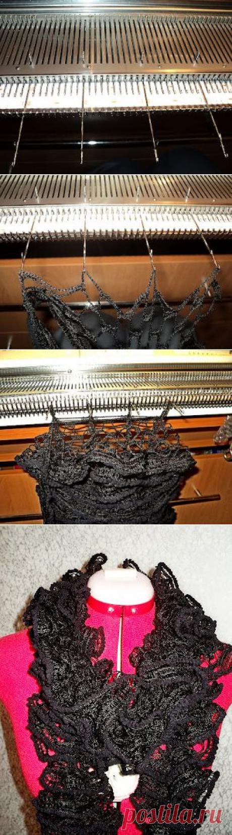 Вязание шарфиков из ленточной пряжи на вязальной машине.Мастер-класс - Ярмарка Мастеров - ручная работа, handmade