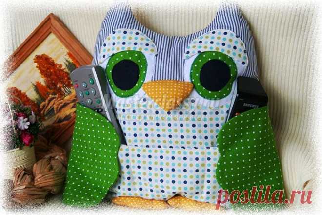 Подушка сова для пультов управления. Мастер класс с подробным описанием. Часть 1