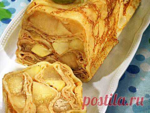 Как приготовить блинный пирог с яблоками | БУДЕТ ВКУСНО!