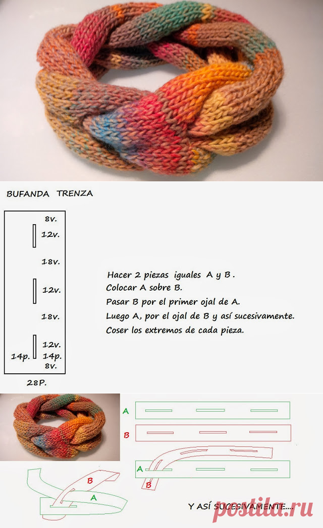 JUBILOCIOS: BUFANDA TRENZADA, CUELLO.