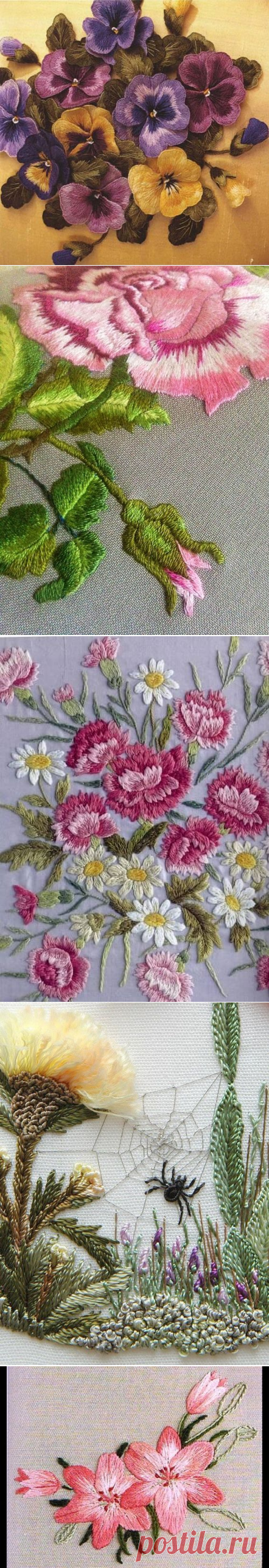 Вышивка гладью для начинающих, видео уроки и мастер классы, схемы и фото