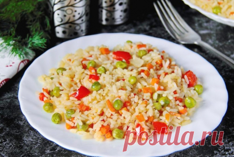 Рис с горохом и сладким перцем Рис с горохом и сладким перцем, приготовленный в домашних условиях, станет отличным вариантом гарнира или основного блюда для всех, кто хочет похудеть без жестких диет. Блюдо можно сделать также всем, кто придерживается правильного питания. Оно получается очень сытным и ароматным.