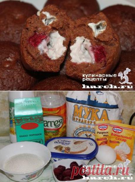 Шоколадные кексы с творогом и вишней | Харч.ру - рецепты для любителей вкусно поесть