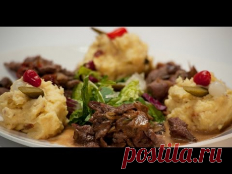 Бефстроганов на сливках с грибами и вялеными томатами | Мясо. От филе до фарша