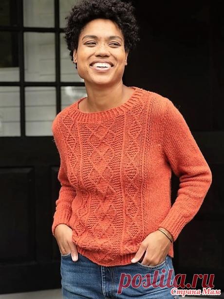 Яркий джемпер с круглым вырезом и ромбами от Amy Christoffers. Спицы. - ВЯЗАНАЯ МОДА+ ДЛЯ НЕМОДЕЛЬНЫХ ДАМ - Страна Мам