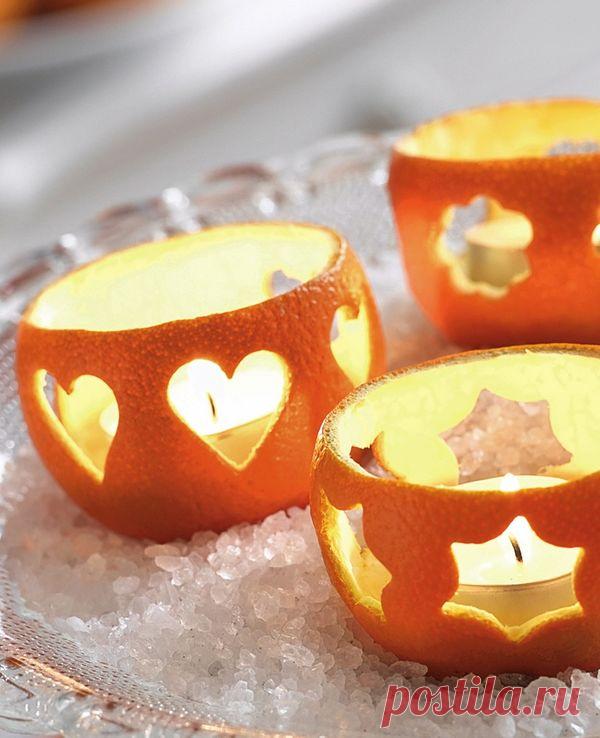 Идеи новогоднего декора из апельсинов