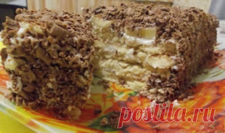 Лучшие кулинарные рецепты : Творожный торт с печеньем
