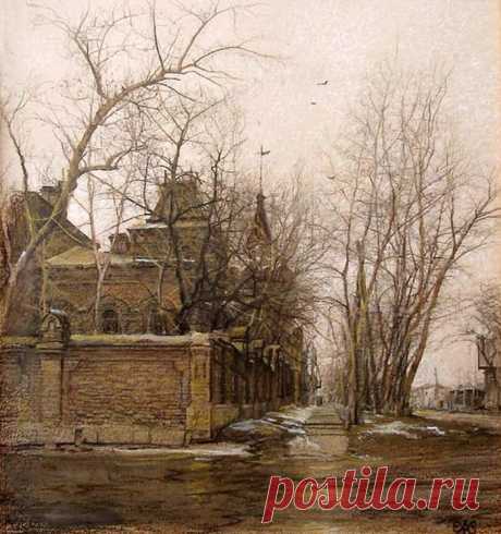 Графика акварельными карандашами художника Алексея Ефремова