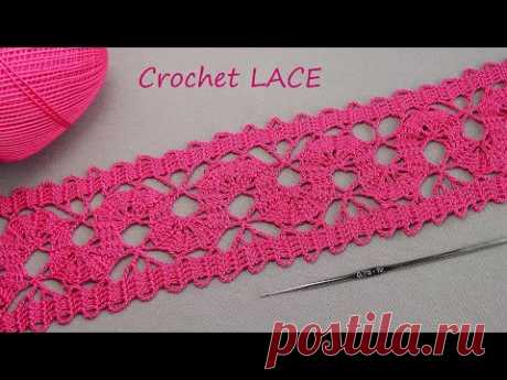 Beautiful  CROCHET LACE for beginners PATTERN SCHEME Брюггское КРУЖЕВО КРЮЧКОМ вязание начинающих