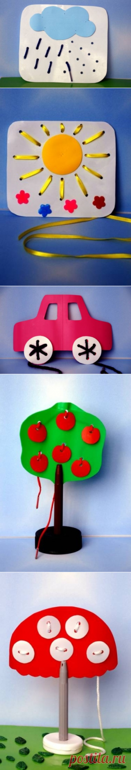 Шнуровочные тренажеры своими руками - Поделки с детьми | Деткиподелки