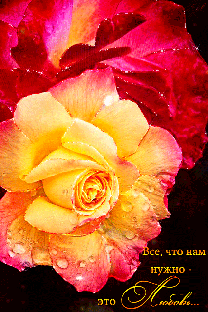 Все что нам нужно – это любовь - Анимации с надписями - Анимационные блестящие картинки GIF