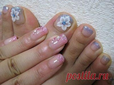 Выбираем красивые и модные рисунки для педикюра &laquo;  Будь Здоров