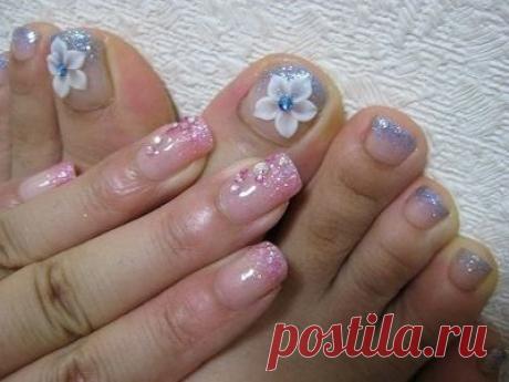 Выбираем красивые и модные рисунки для педикюра &amp;laquo;  Будь Здоров