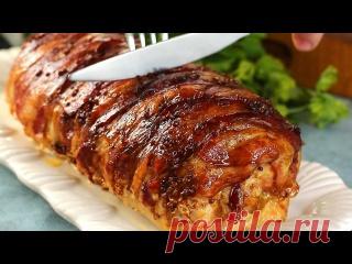 Рулет из свинины в духовке. Как вкусно приготовить МЯСНОЙ РУЛЕТ ИЗ СВИНИНЫ в духовке. Ингредиенты:Свиная корейка – 1,3 кгСоль – 1 ч. л.Паприка – 1/2 ч. л.Сушеный чеснок – 1/2 ч. л.Шампиньоны – 250 гр.Лук – 2 шт. крупныхСливочное масло – 30 гр.Сахар – 2-3 ч. л.Соевый соус – 1 ст. л.Сыр моцарелла – 150 гр.Свежий или копченый бекон – 200 гр.Дижонская горчица – 1 ч. л.Соевый...