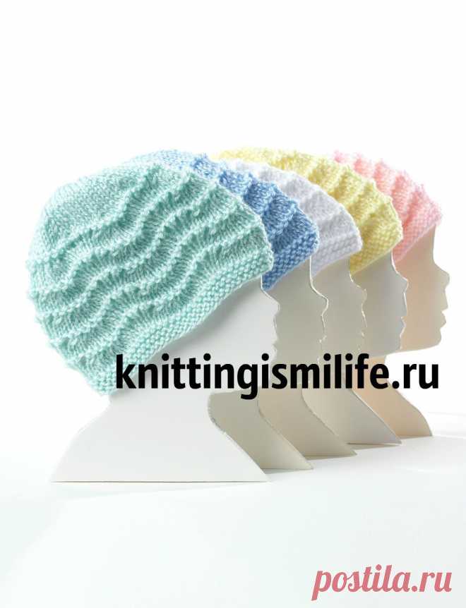 Вязаная шапочка для малыша