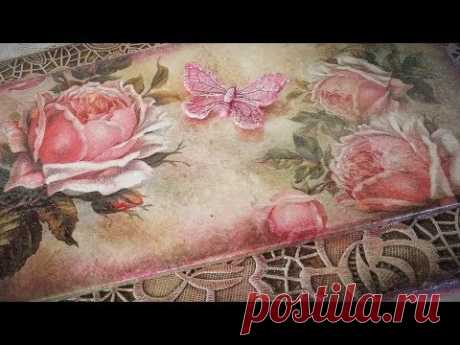 Decoupage easy:Transformation with plastic lace! Μεταμόρφωση με πλαστική δαντέλα!