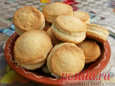 Рецепт: Печенье из теста на сметане (сметанные лепешки ) на RussianFood.com