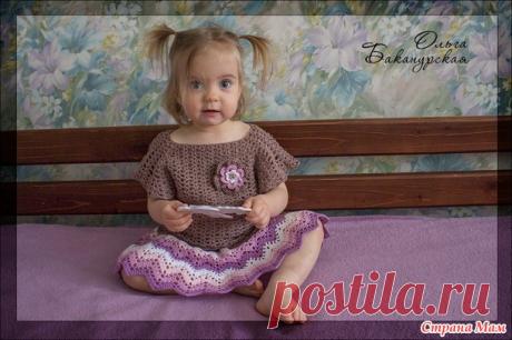 Ажурный топ с рукавом-крылышком - Вязание - Страна Мам