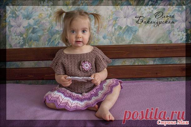Ажурный топ с рукавом-крылышком - Вязание - Страна Мам