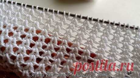 Ирина СНежная & Вязание | "Нео-сетка" спицами - НЕОбычный и симпатичный сетчатый узор