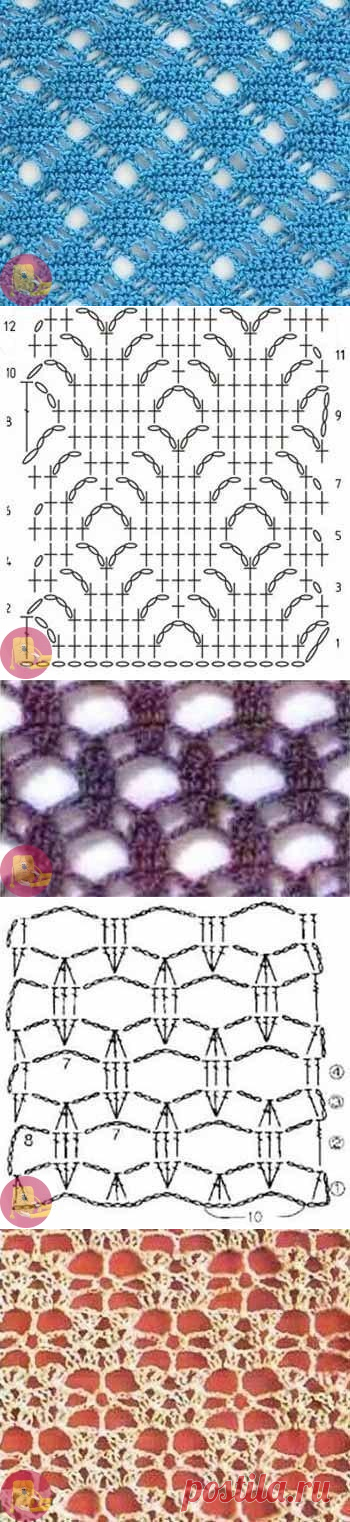 Ажурные узоры крючком — Сделай сам, идеи для творчества - DIY Ideas