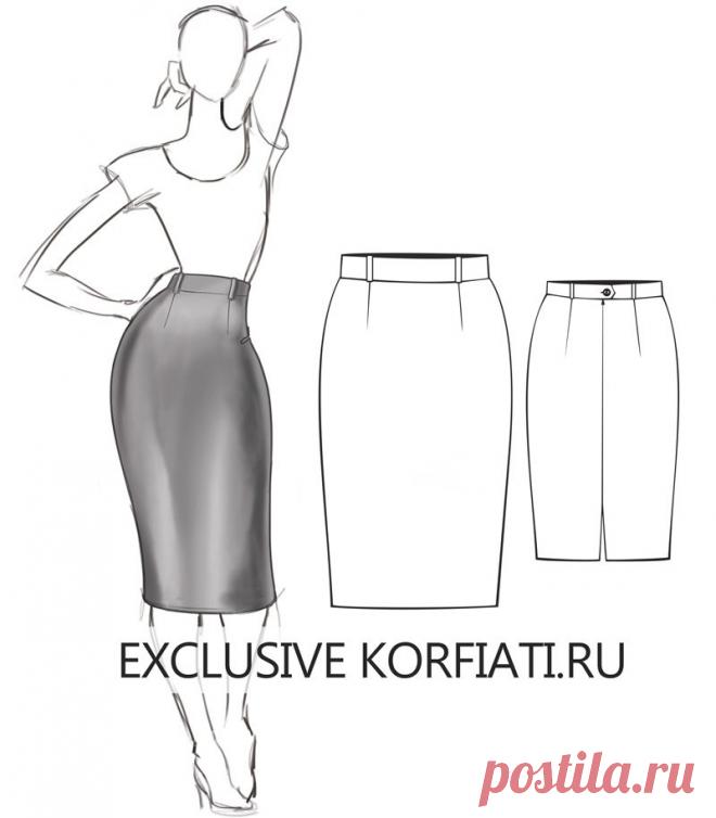 Выкройка юбки для скачивания от Анастасии Корфиати Готовая базовая выкройка юбки для скачивания. Бесплатные выкройки прямой юбки на шесть размеров - с 40 по 50-й! Скачайте выкройку и кроите!