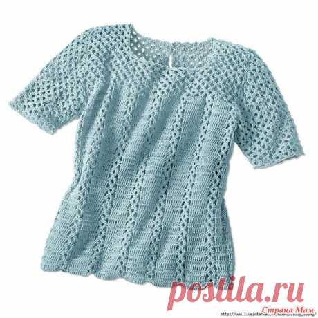 Летний джемпер крючком.